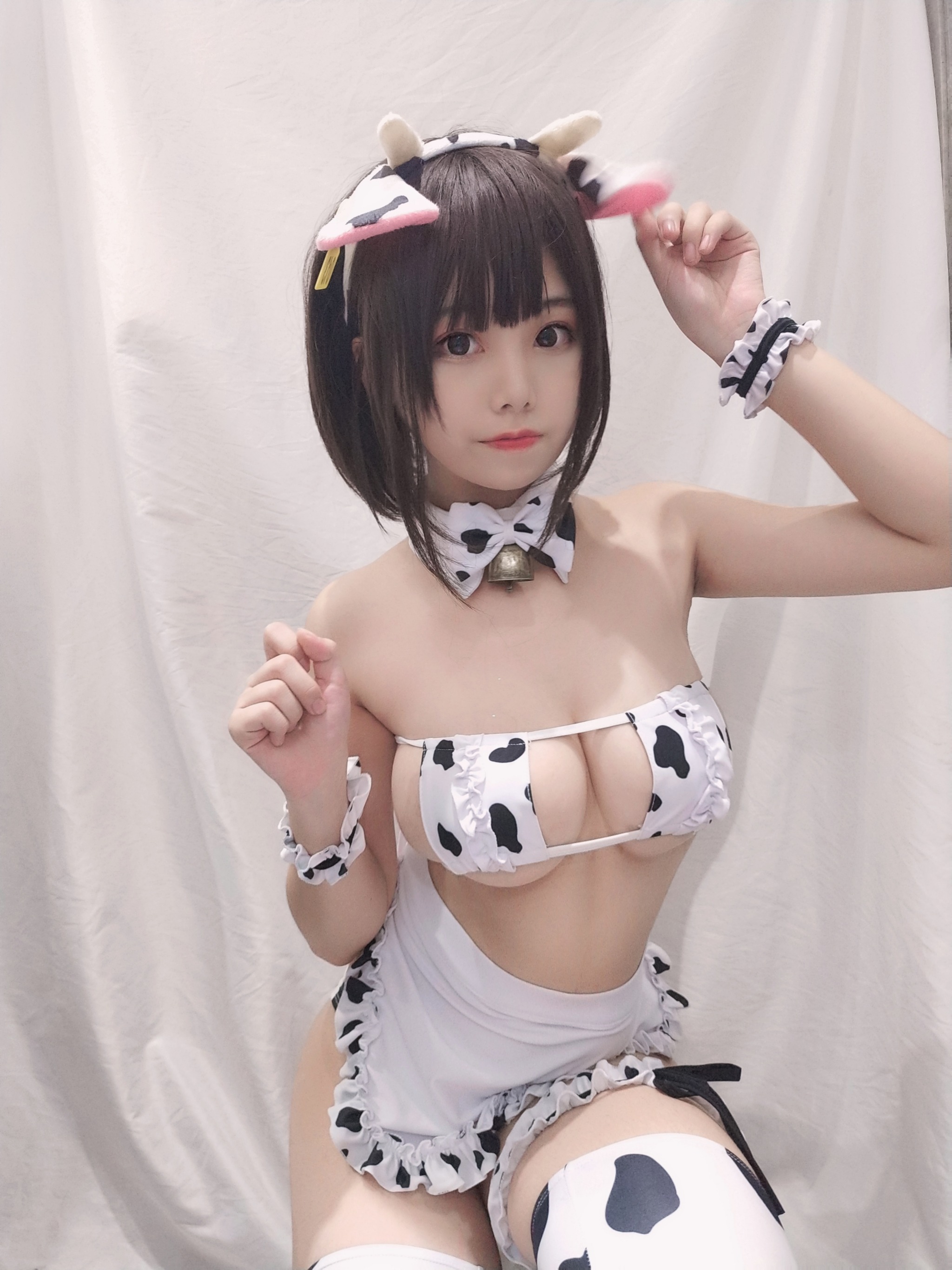图片[1]-蜜汁猫裘 – NO.025 小奶牛自拍版女仆 [20P]-XikXak